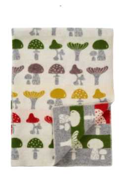 Mushroom lambswool blanket