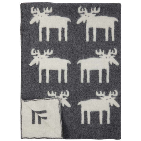 Moose wool blanket – grey