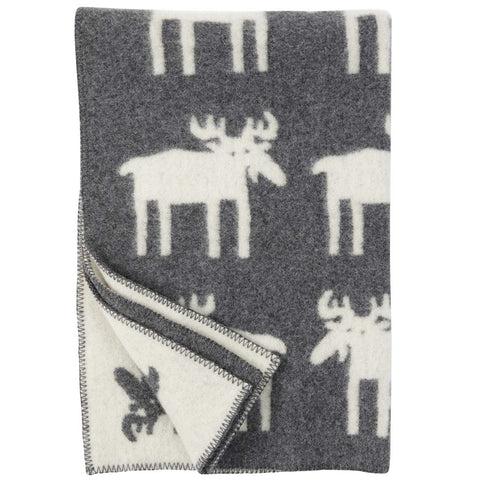 Moose kids wool blanket – grey