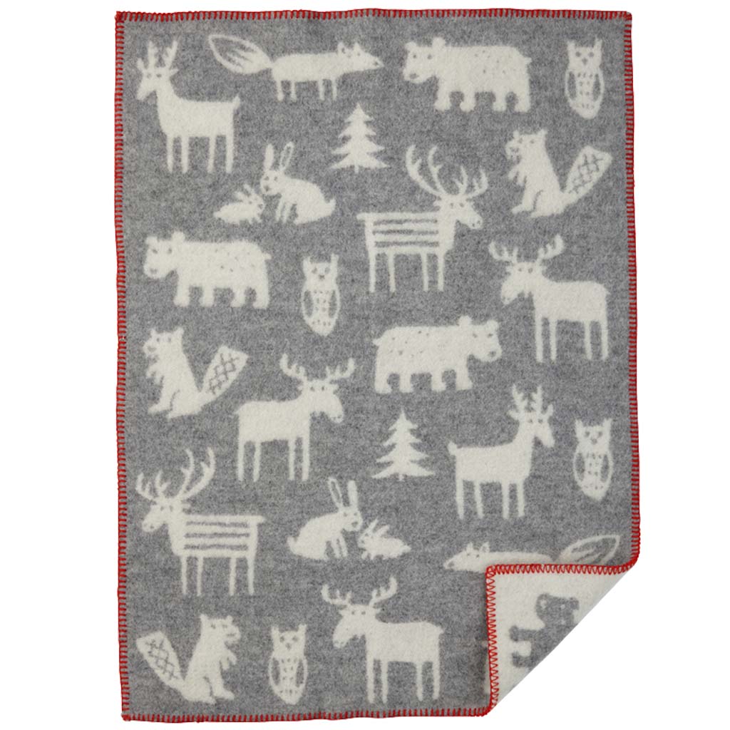 Forest baby wool blanket