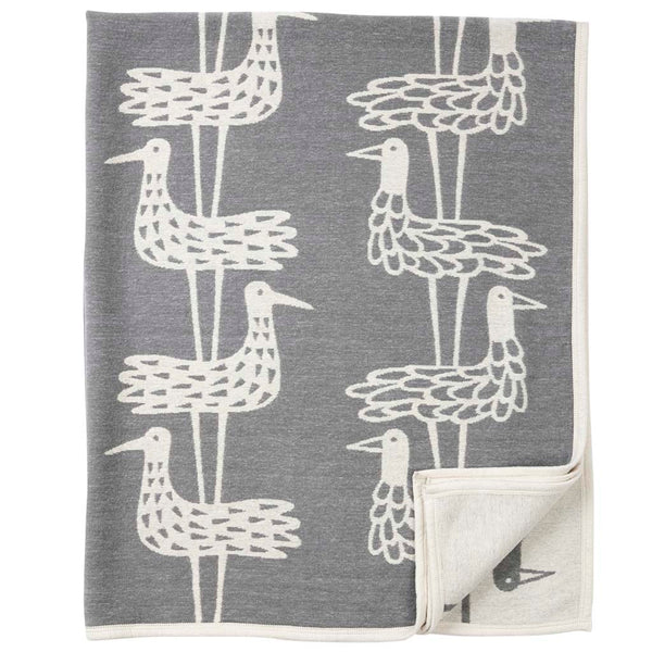 Shore birds – cotton blanket