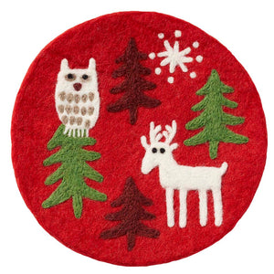 Christmas forest – pot mat