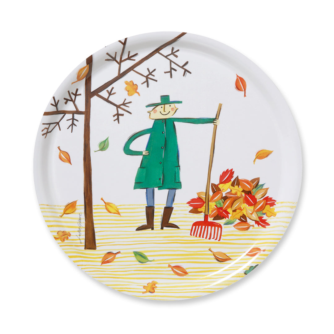 Autumn leaf – round tray