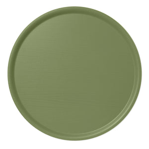 B&L Wood – Olive green round tray