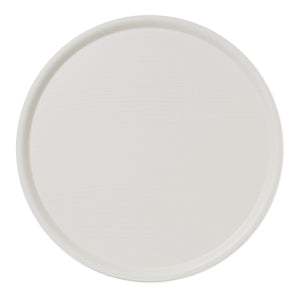 B&L Wood – White round tray 