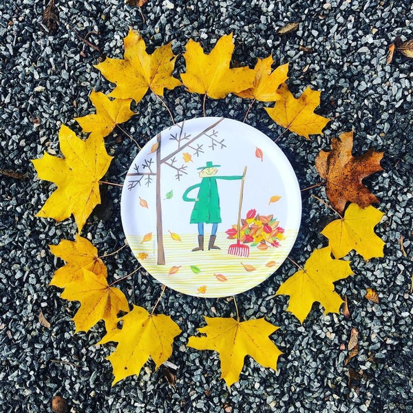 Autumn leaf – round tray