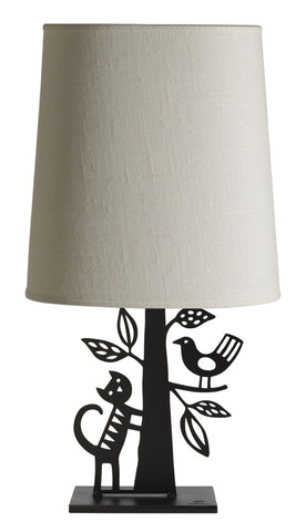 The cat and the bird - lamp stand