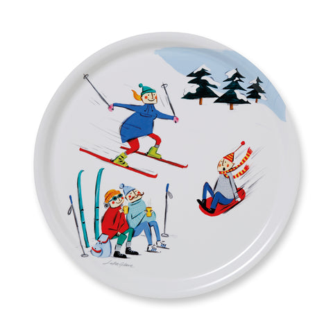 Winter life – round tray